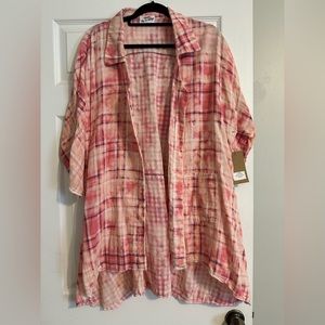 Jaded Gypsy Pink w/ Lace Tunic - handcrafted